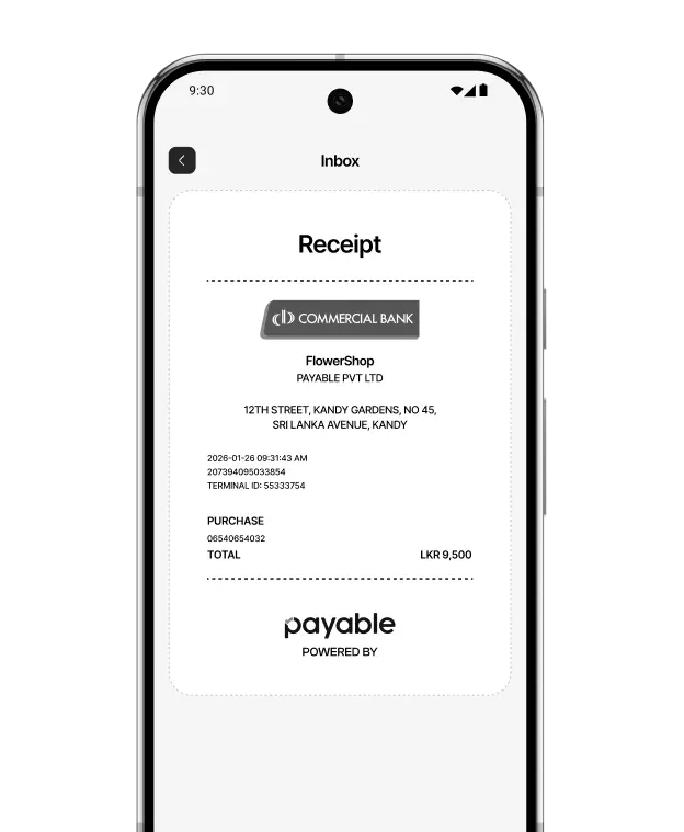 Contactless tap payment with Payable terminal